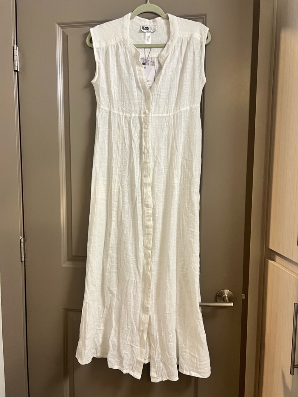 Beach Riot Sandra Dress Cotton Maxi Small White Vacation Resort wear - Picture 3 of 5